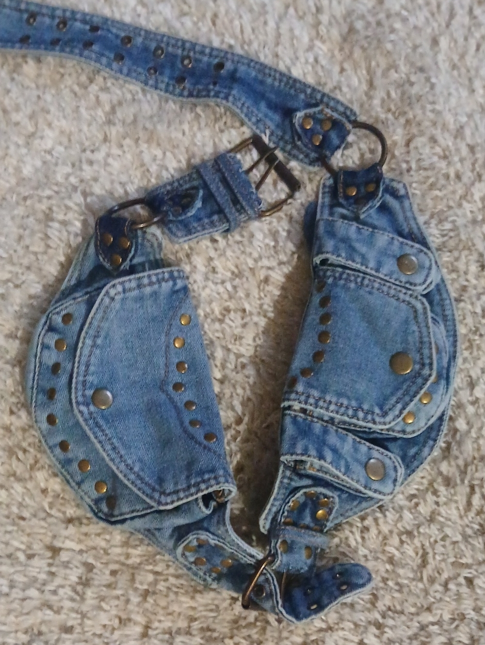 NWOT DENIM BELT BAG